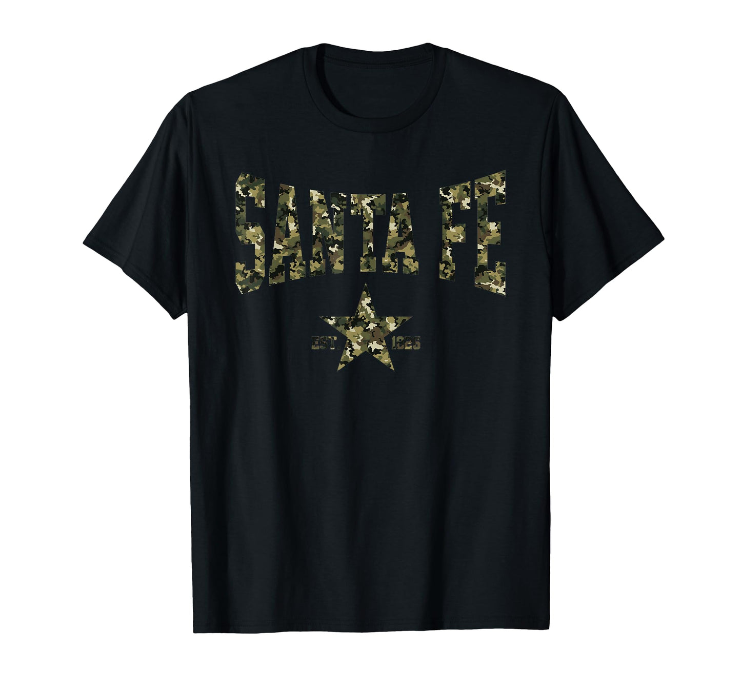 Camo Souvenir USA Star Santa Fe NM New Mexico Men Women T-Shirt