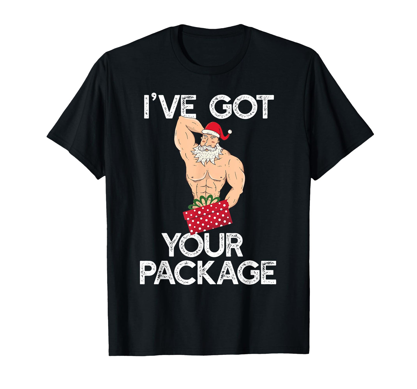I'VE GOT YOUR PACKAGE Funny Sexy Santa Claus Funny Meme T-Shirt