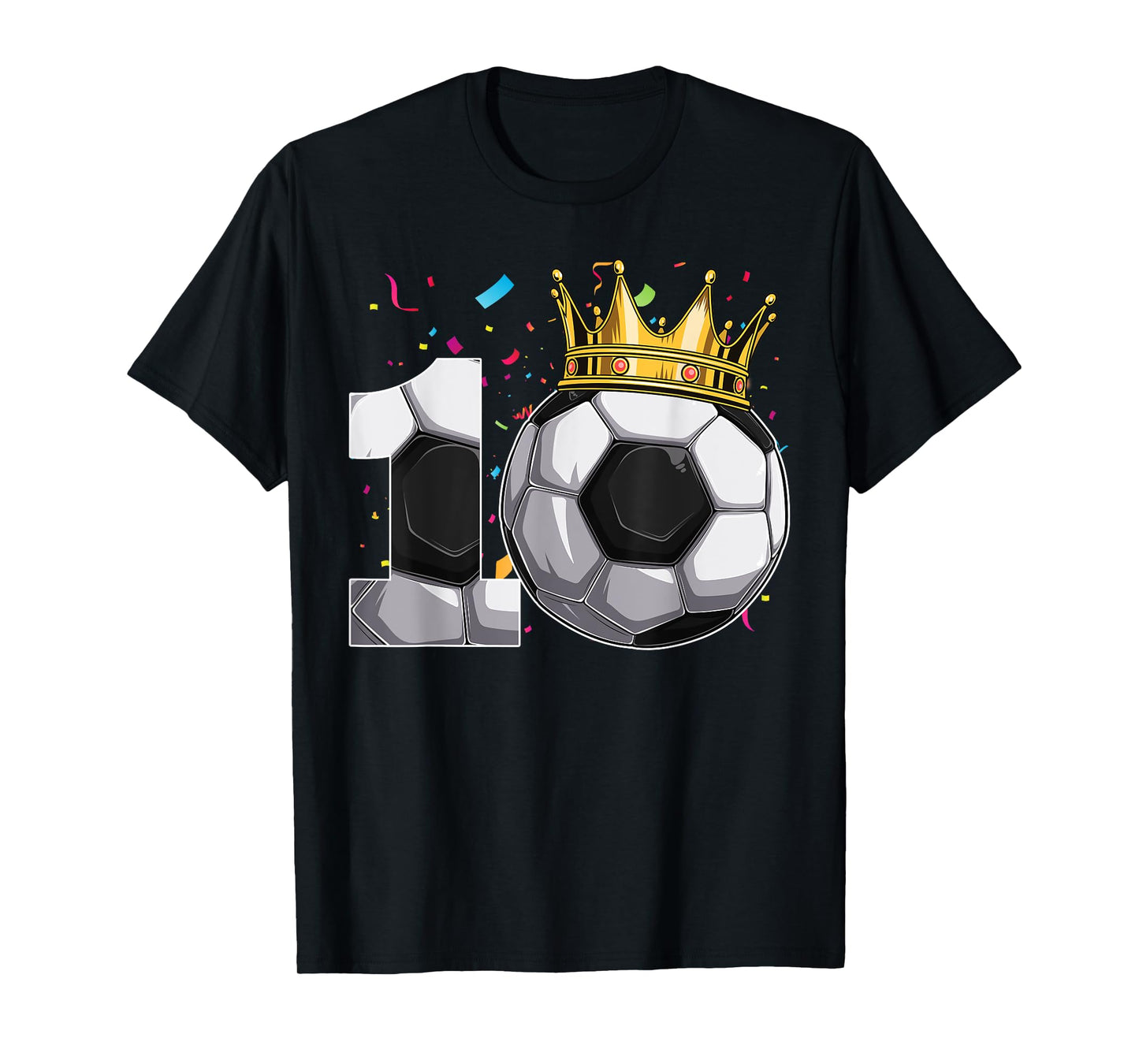 Funny 10th Birthday Boy Soccer 10 Years Old Birthday Party T-Shirt