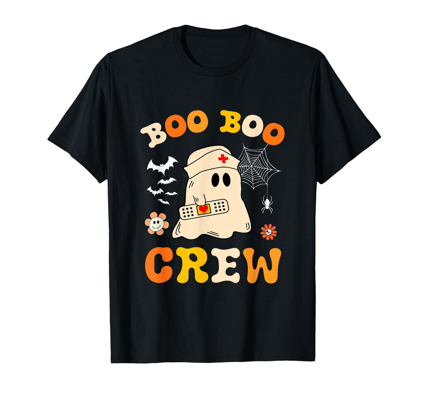 Groovy Boo Boo Crew Nurse Women Funny Ghost Nurse Halloween T-Shirt
