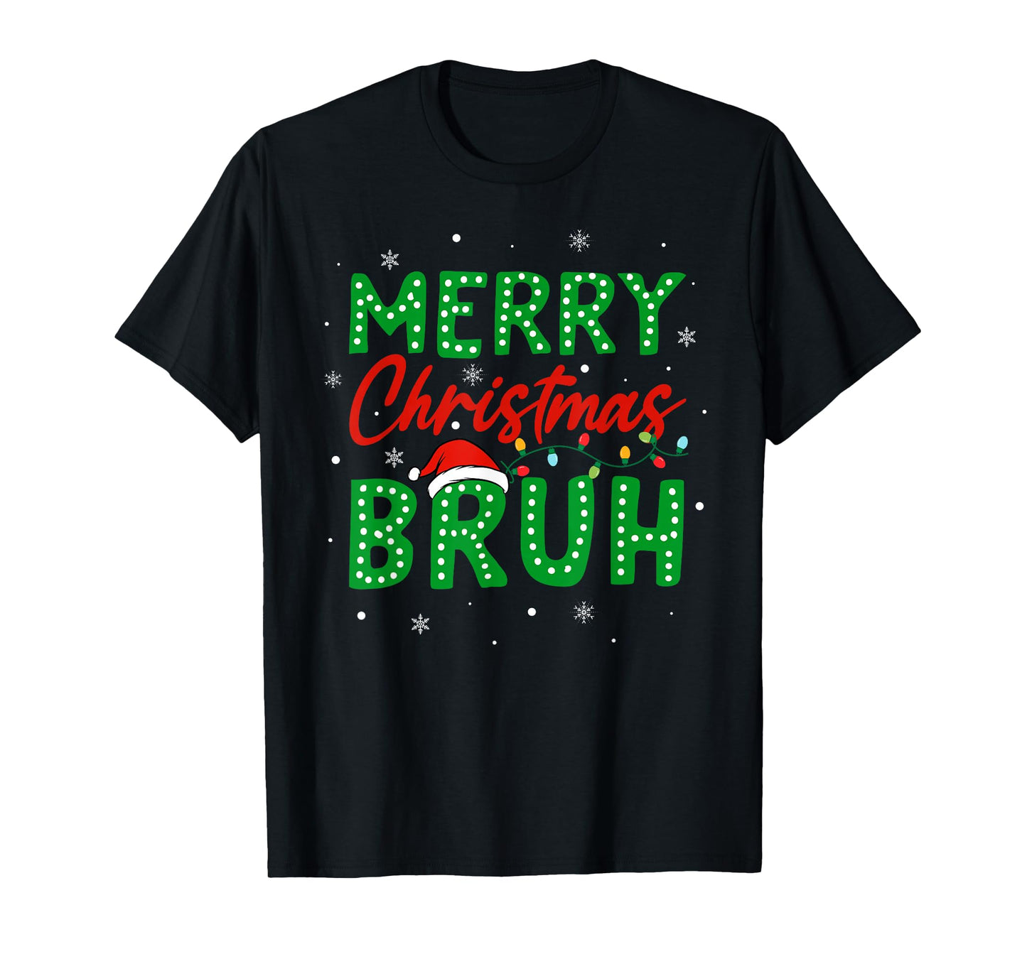 Merry Christmas Bruh Santa Family Xmas Boys Teens T-Shirt