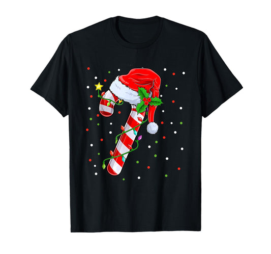 Candy Cane Crew Christmas Lights Family Matching Xmas Girls T-Shirt