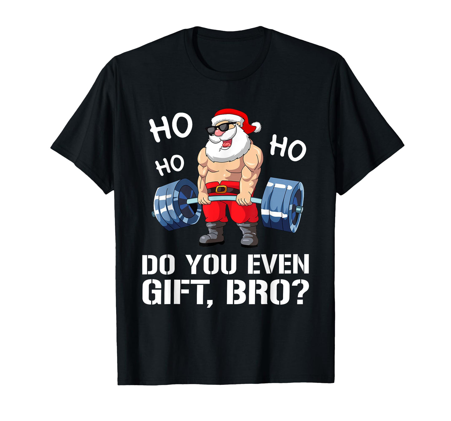 Funny Gym Fitness Santa Claus Man Woman Christmas T-Shirt