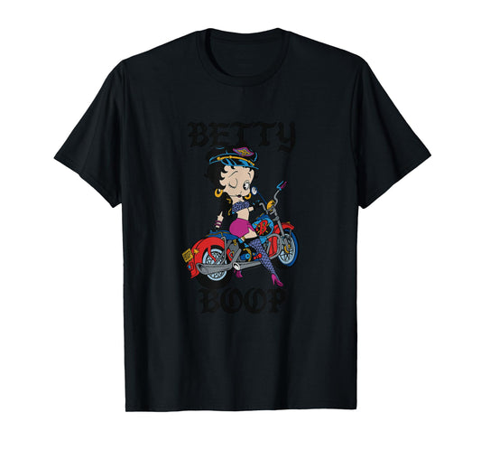 Betty Boop Sweet Vintage Biker Babe T-Shirt