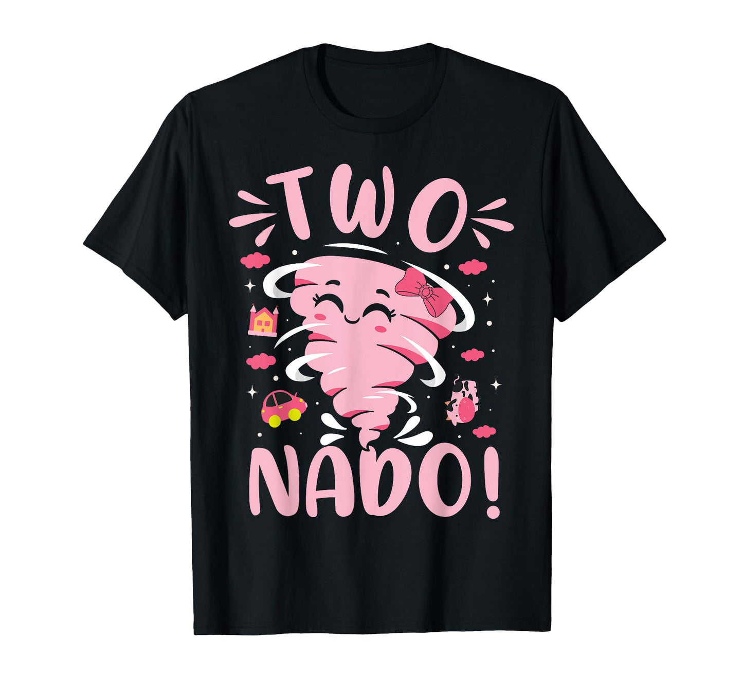 Tornado 2 Year Old Girl Birthday Two Nado 2nd Bday Party T-Shirt