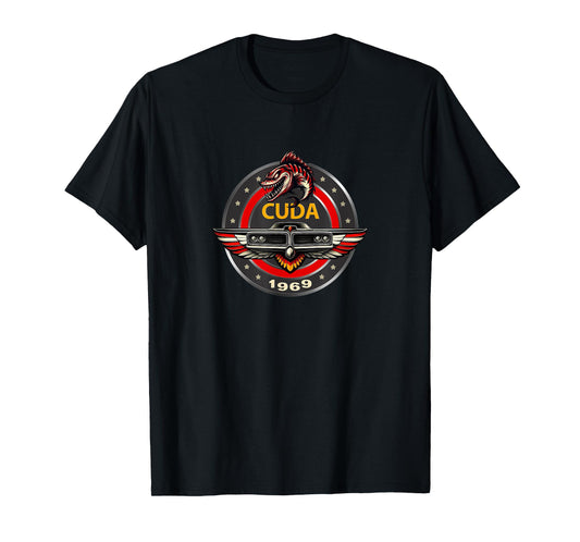 VINTAGE 1969 CUDA BADGE EMBLEM CLASSIC AMERICAN MUSCLE CAR T-Shirt