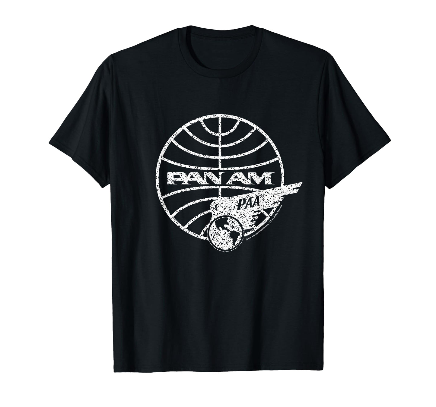 Pan Am Distressed PAA White Logo T-Shirt