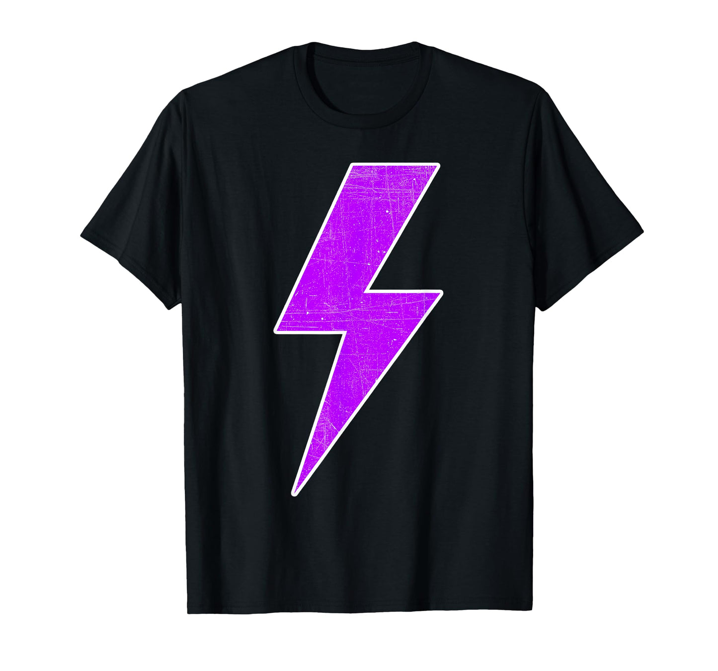 Bolt Lightning Purple White Design Team Sports T-Shirt