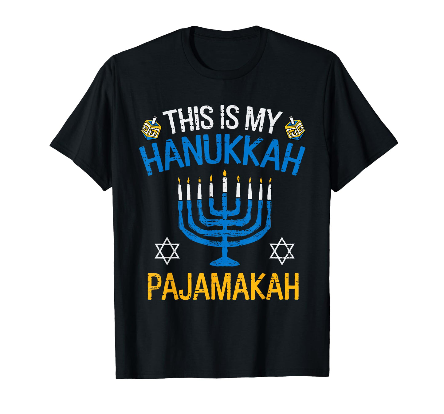 Vintage This is My Hanukkah Pajamakah Pajama Chanukah Jewish T-Shirt