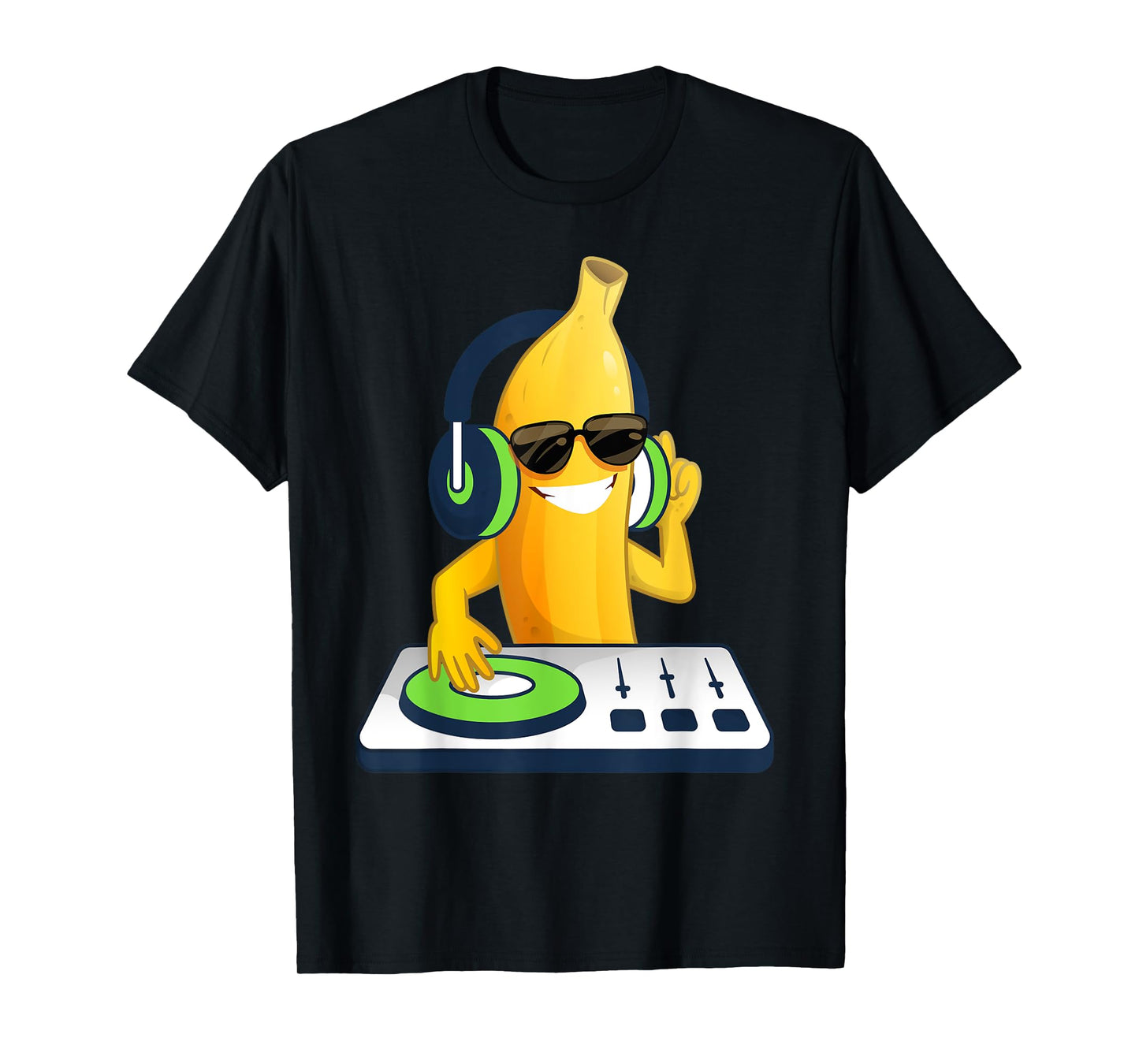 Funny Cool DJ Banana Sunglusses Costume Banana Lovers Fun T-Shirt