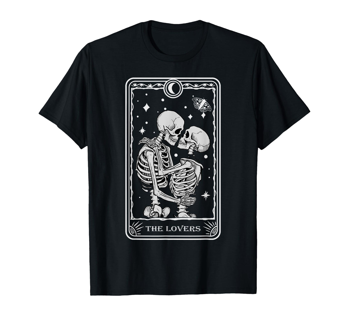 The Lovers Vintage Tarot Card Astrology Goth Halloween Women T-Shirt