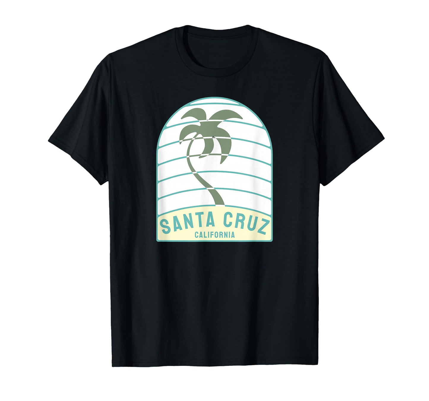 I Love Santa Cruz Beach California Palm Tree CA Vacation T-Shirt