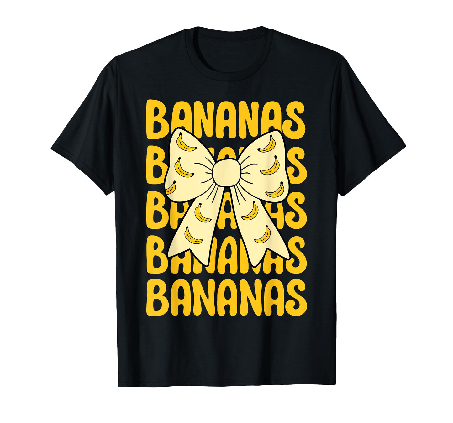 Retro Bananas Last Name Coquette Bow Women Girls Kids T-Shirt