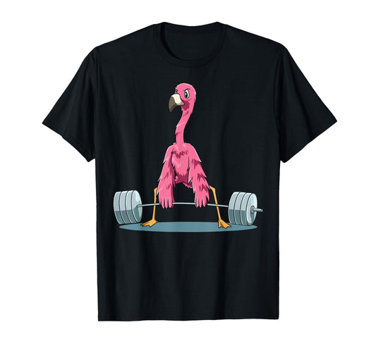 Weightlifting Flamingo Deadlifting Flamingo Powerlifting Gym T-Shirt