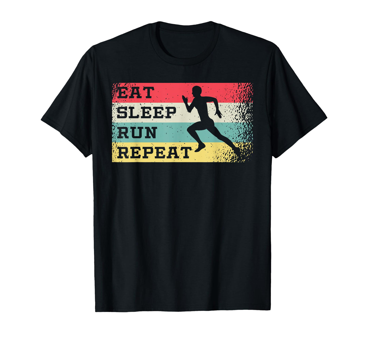 Eat Sleep Run Repeat Retro Vintage Funny Running Runner T-Shirt