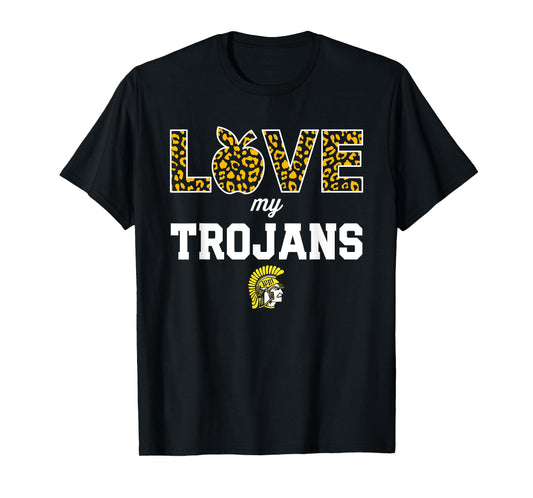 West Marshall Trojans Logo Love My Team HS T-Shirt