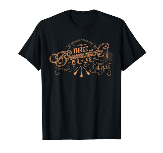 Harry Potter Three Broomsticks T-Shirt, Small, Black
