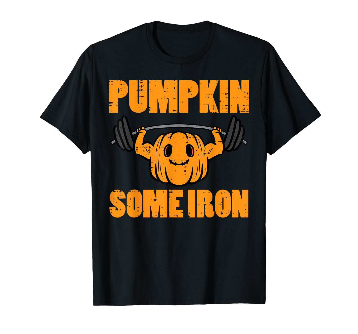 Halloween Gym Pumpkin Some Iron Workout Costume Men Women T-Shirt