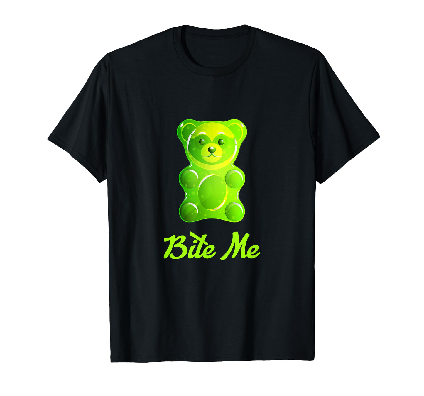 Cool Bite Me Colorful Gummy Bear Candy Illustration Graphic T-Shirt