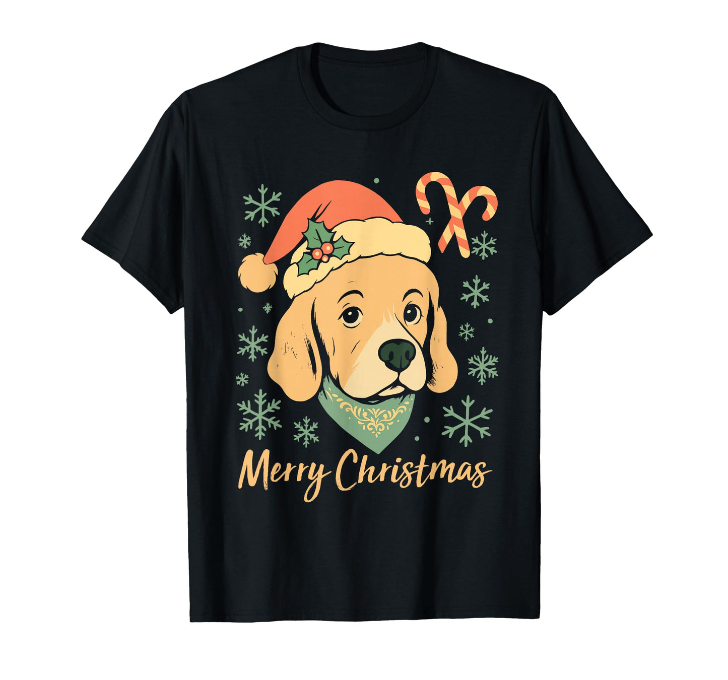 Tennessee Dog Lovers Merry Christmas Santa Hat Xmas Family T-Shirt