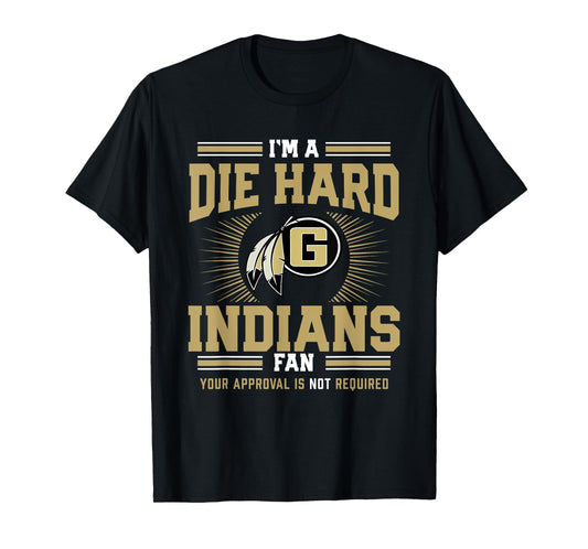 Gaffney Indians Logo Die Hard Fan HS T-Shirt