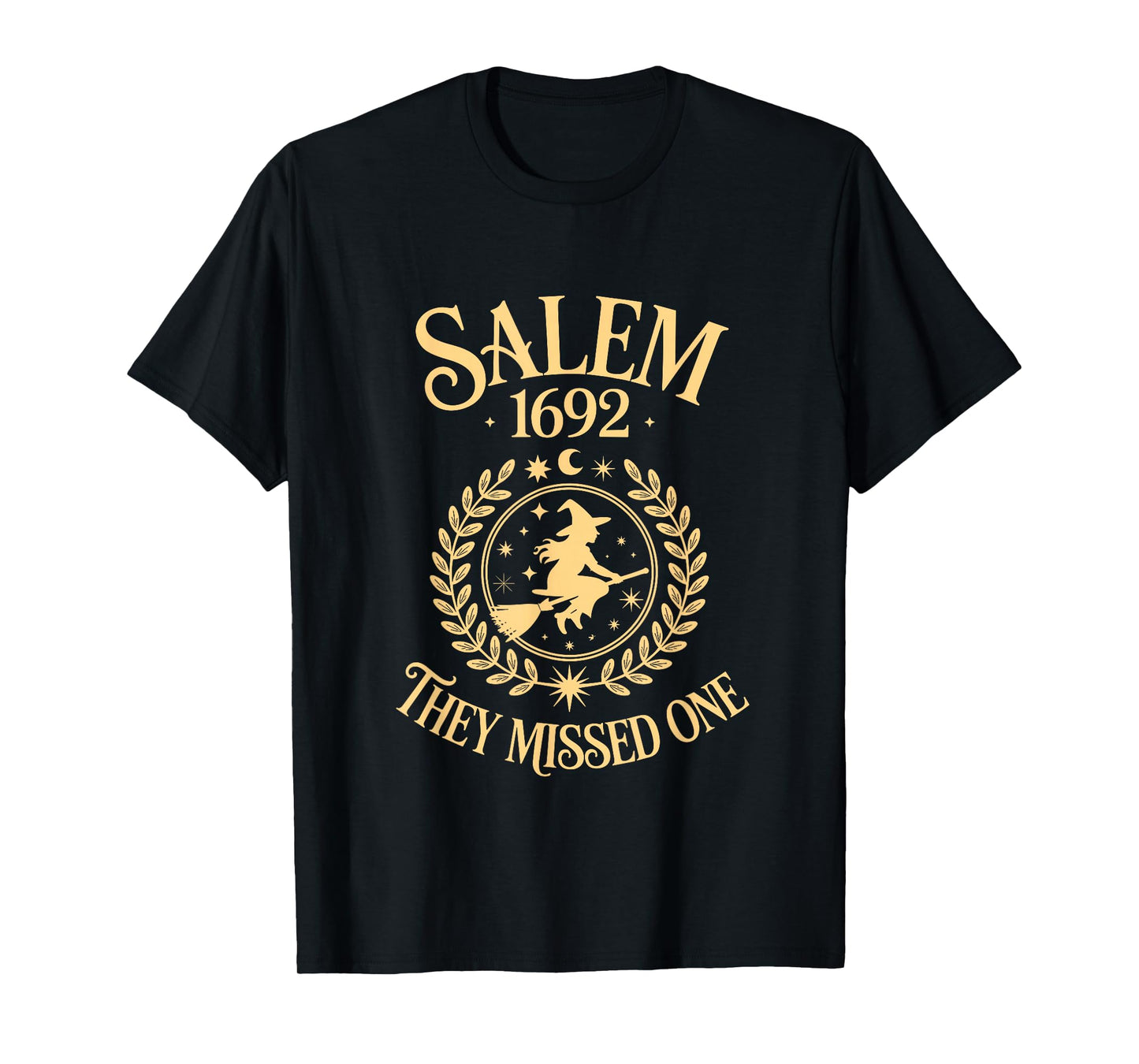 Salem 1692 Halloween They Missed One Witch Vintage Magic T-Shirt