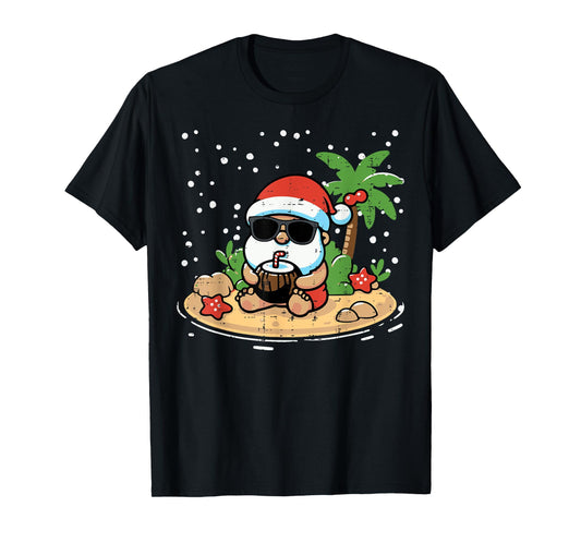 Christmas Santa Beach Xmas Tropical Hawaii Men Women Kids T-Shirt