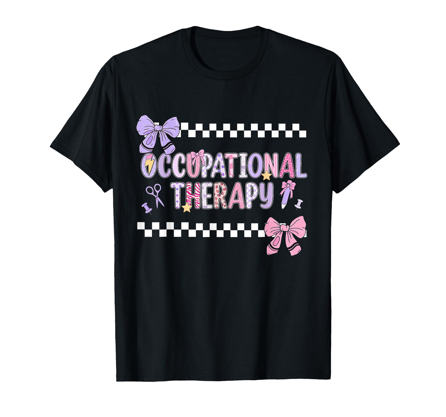 Occupational Therapy Vintage Bow Coquette OT COTA Therapist T-Shirt
