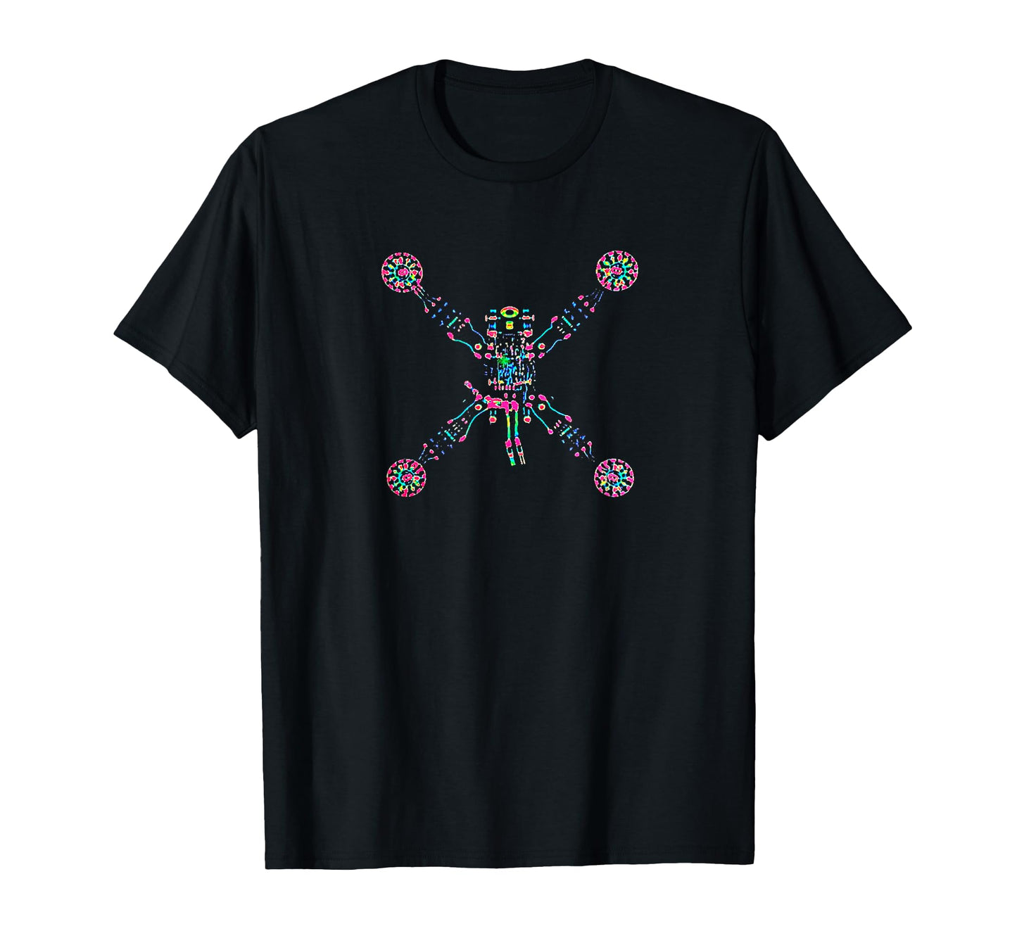 Mini Quadcopter Color XRay Drone Shirt T-Shirt