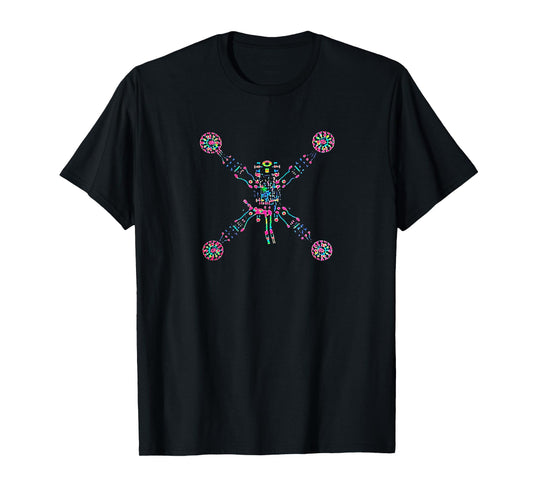 Mini Quadcopter Color XRay Drone Shirt T-Shirt