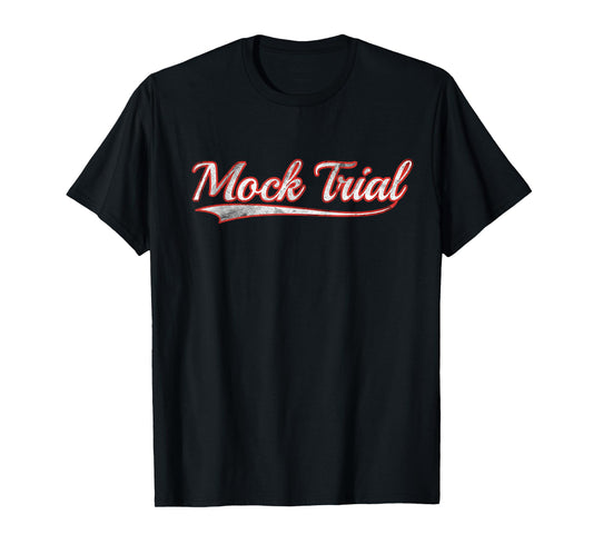 Mock Trial Vintage Varsity Distressed Throwback Style T-Shirt
