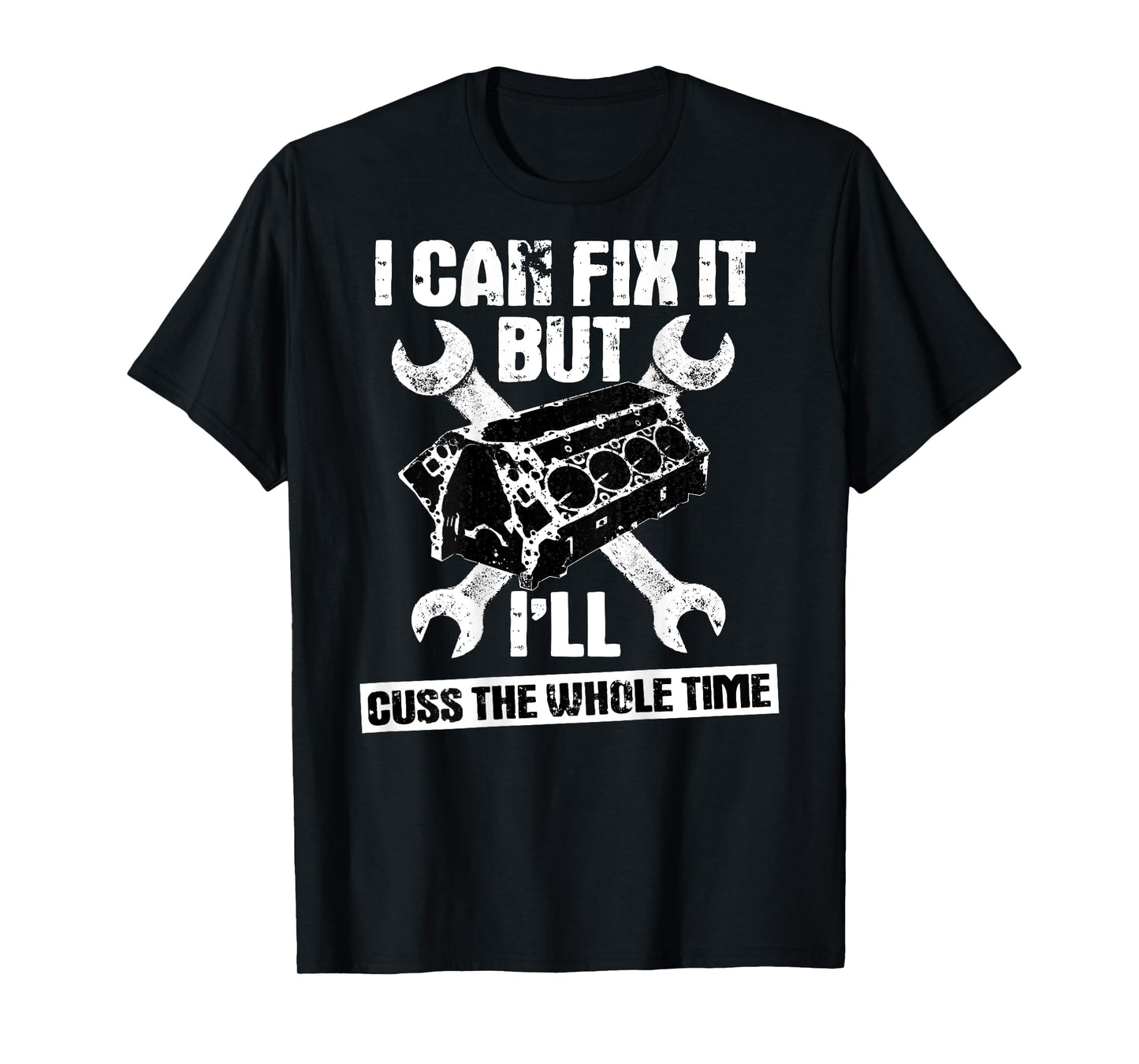 Mechanic Funny Car Repair Design On Back T-Shirt