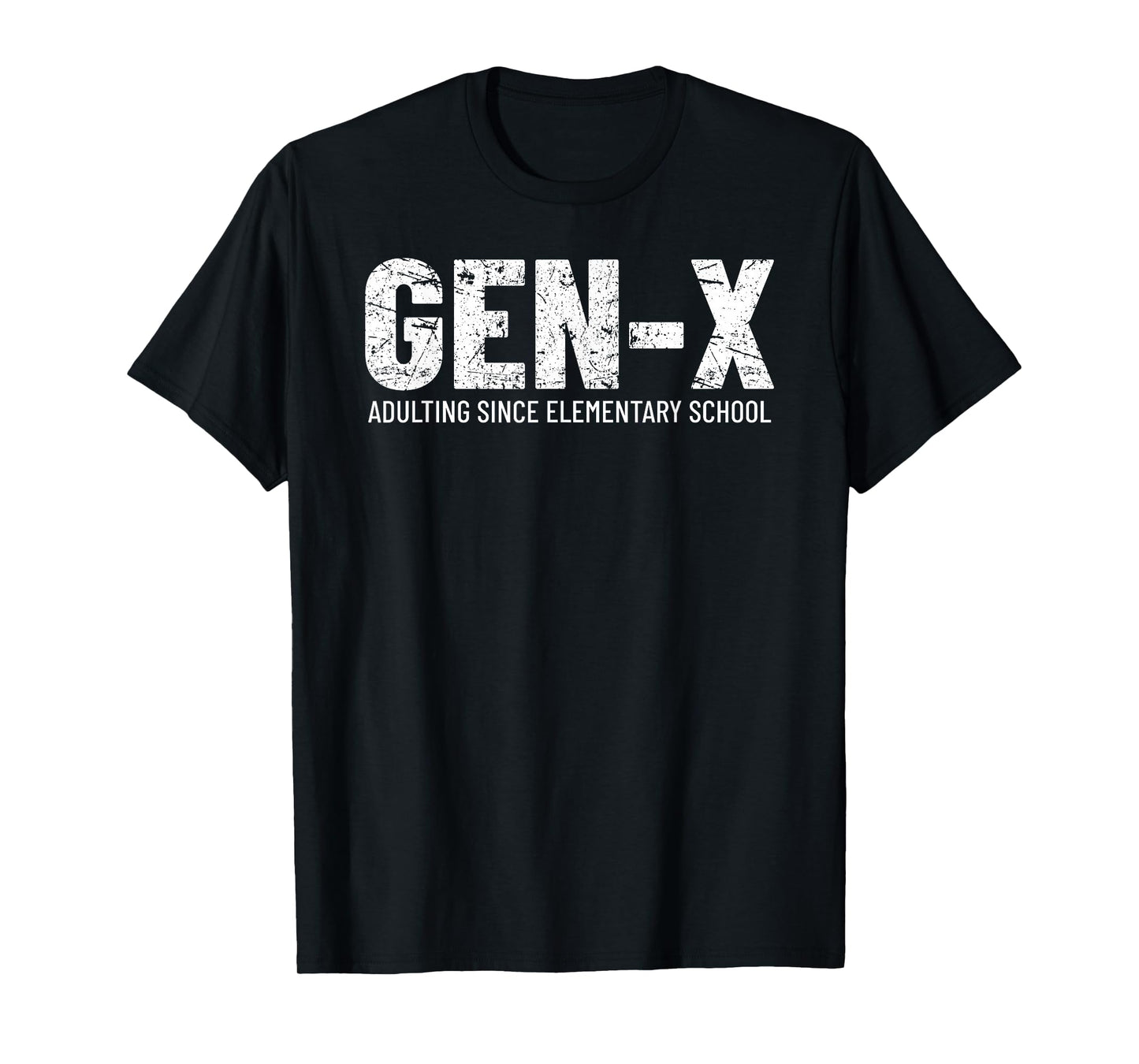 Gen X Adulting Since Elementary School Vintage Generation X T-Shirt