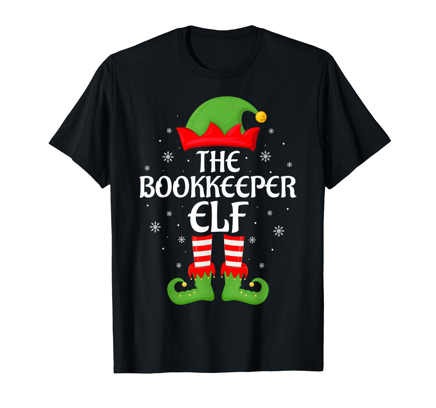 Bookkeeper Elf Xmas Family Matching Elf Squad Christmas T-Shirt