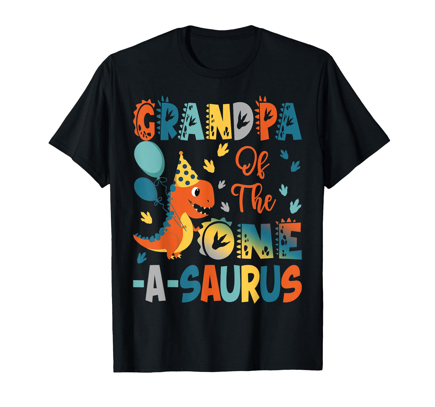 Grandpa Of The One-A-Saurus 2Nd Birthday Dinosaur Party T-Shirt