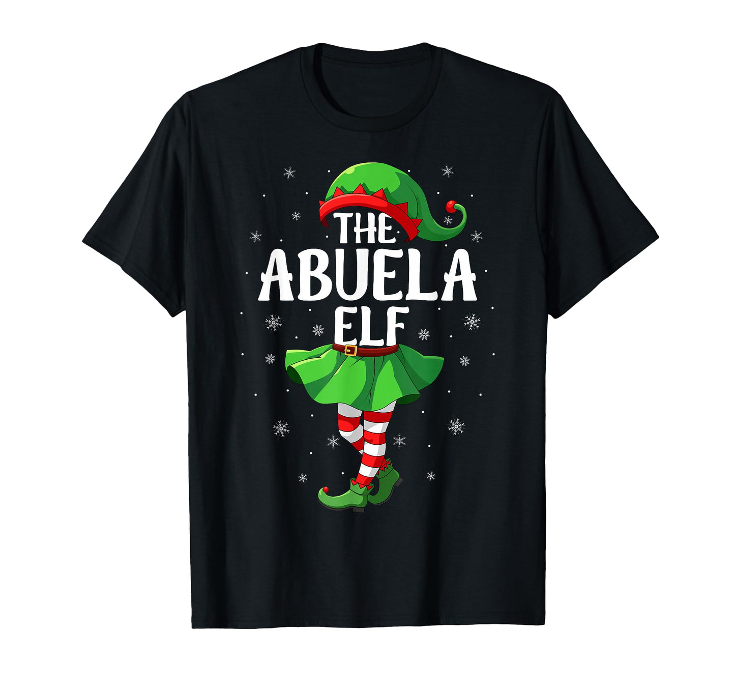 Abuela Elf Christmas Girls Women Elf Squad Xmas Family T-Shirt