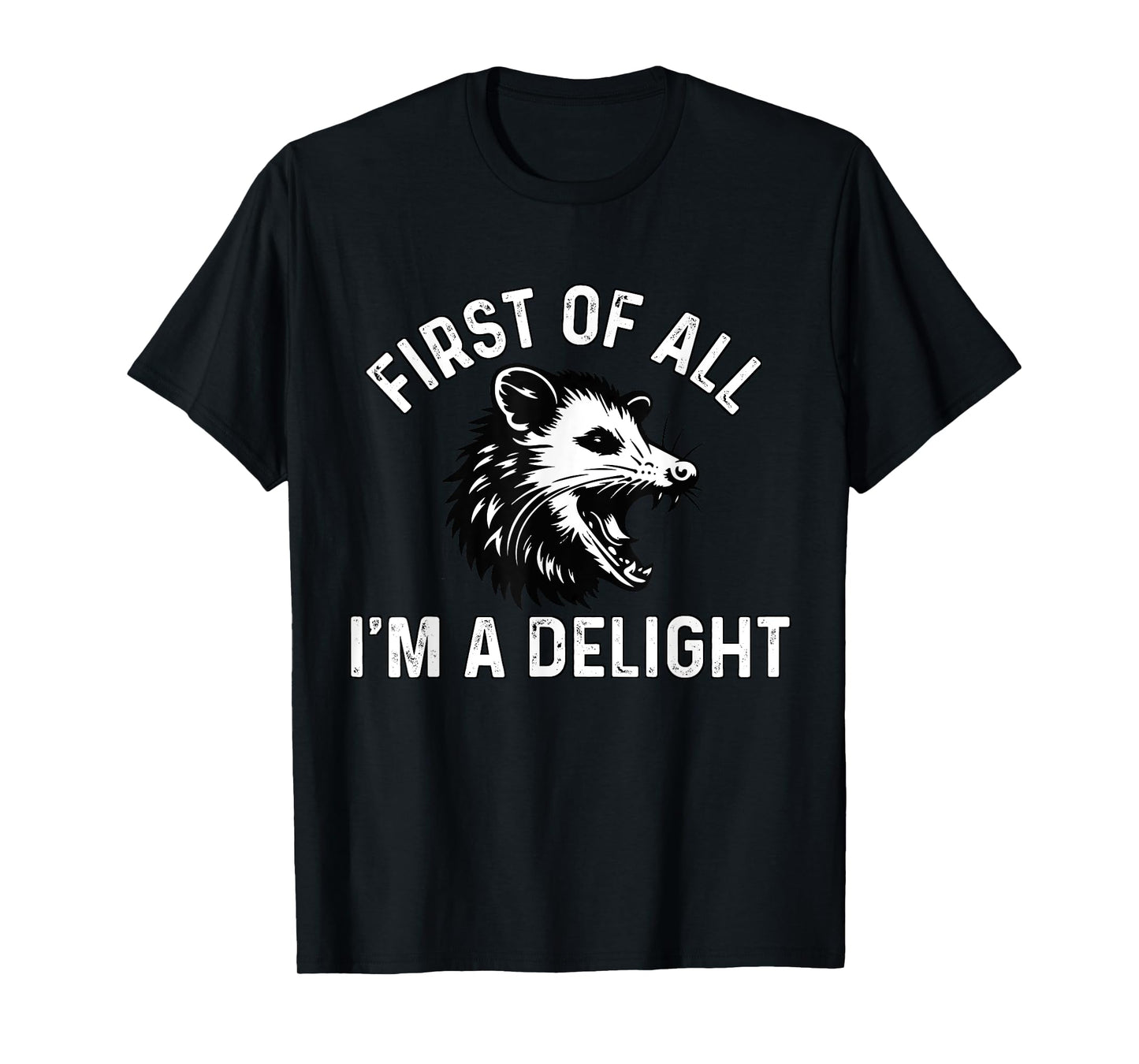First Of All I'm A Delight Possum Angry Opossum Meme T-Shirt
