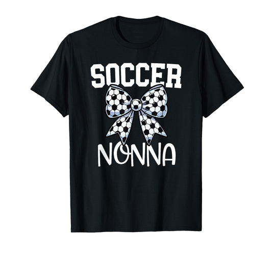 Soccer Nonna - Soccer Grandma Game day - Italian - Bow T-Shirt