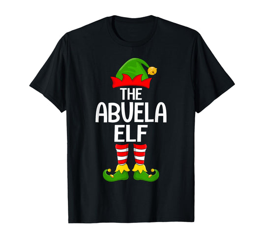 Abuela Elf Xmas Matching Family Elf Squad Christmas T-Shirt