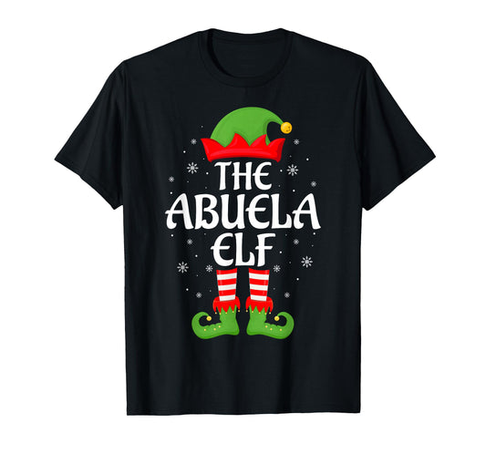 Abuela Elf Xmas Family Matching Elf Squad Christmas T-Shirt