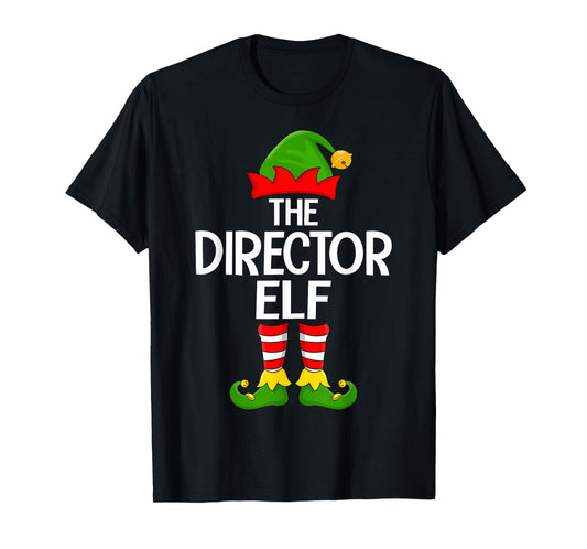Director Elf Xmas Matching Family Elf Squad Christmas T-Shirt