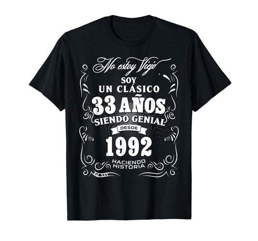 33rd Birthday gift for Men in Spanish Regalo cumpleanos 33 T-Shirt