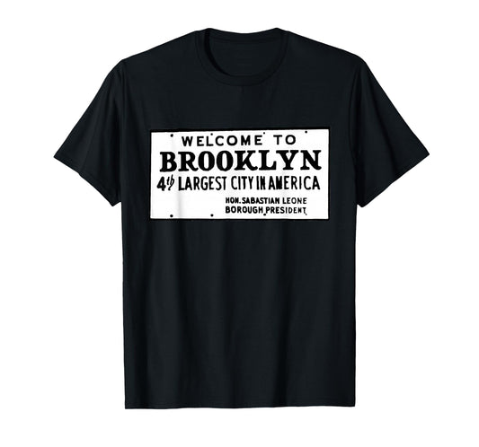 Old School Retro Welcome To Brooklyn Sign T-Shirt