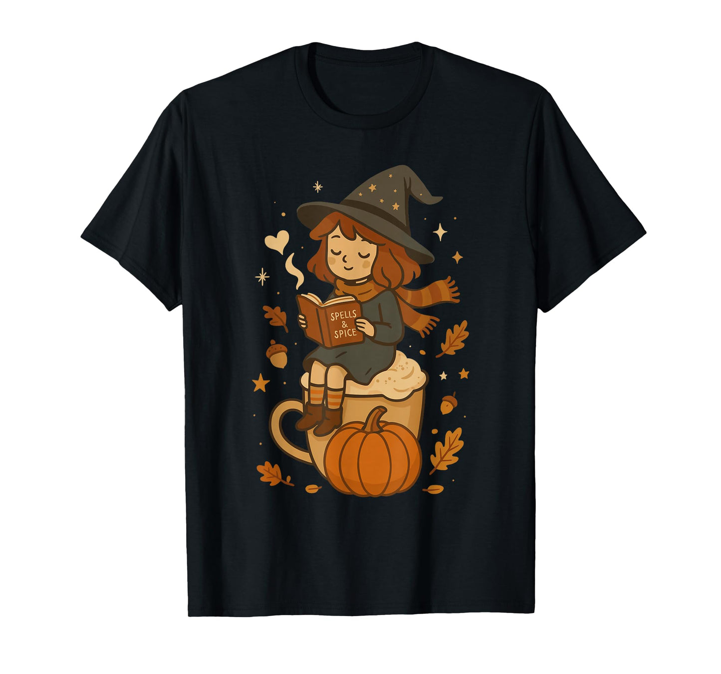 Spells & Spice Pumpkin Autumn Witch Halloween T-Shirt