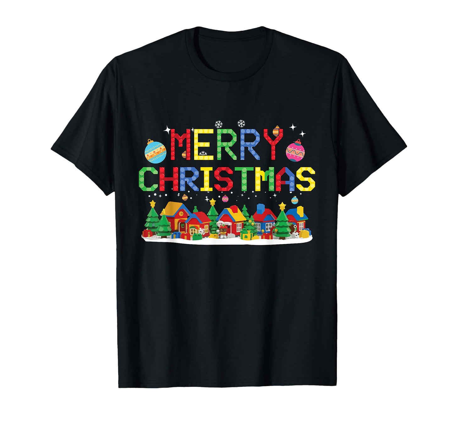 Merry Christmas Block Building Master Builder Brick Builder T-Shirt