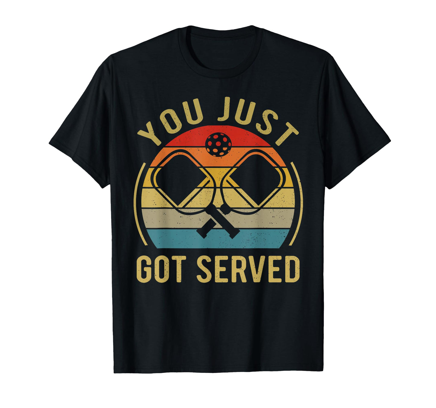Funny Pickleball You Just Got Served Vintage Retro T-Shirt