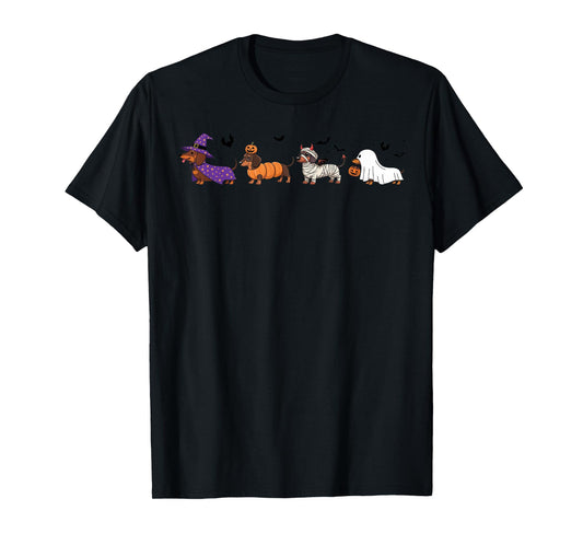Dachshund Halloween Funny Dog Weiner T-Shirt