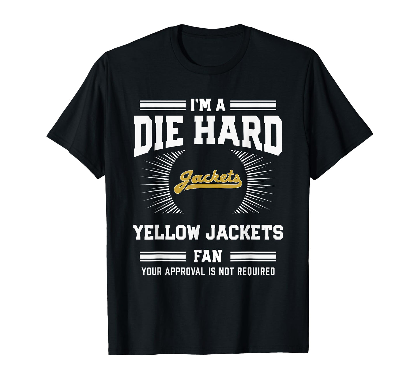 Springfield Yellow Jackets Logo Die Hard Fan HS T-Shirt