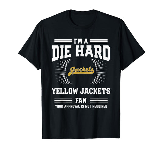 Springfield Yellow Jackets Logo Die Hard Fan HS T-Shirt