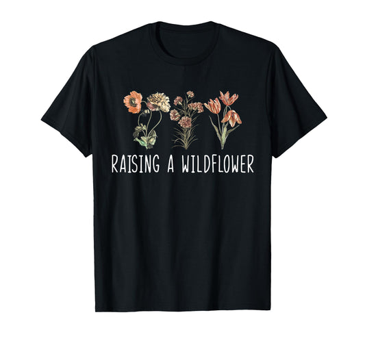 Vintage Floral Raising A Wildflower Moms Mama Mothers Day T-Shirt